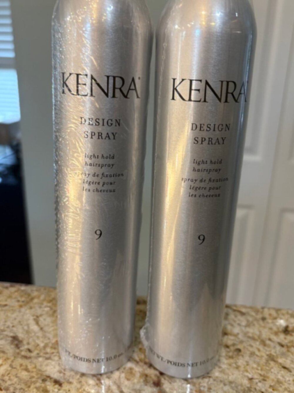 KENRA Design 9 Light Hold Hairspray 10 oz (2 bottles) NWT